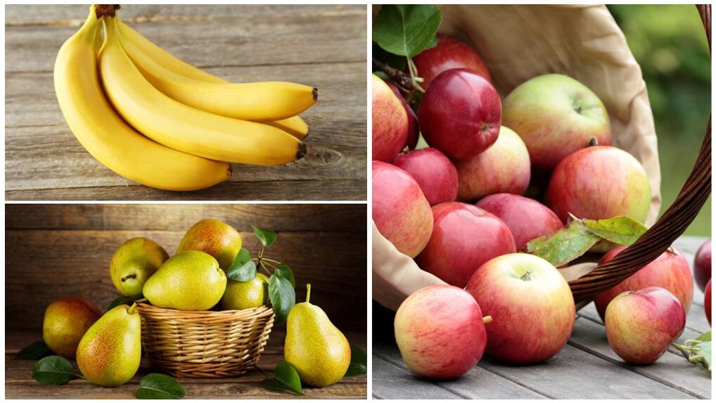 Fruits good for gout - bananas, pears and apples